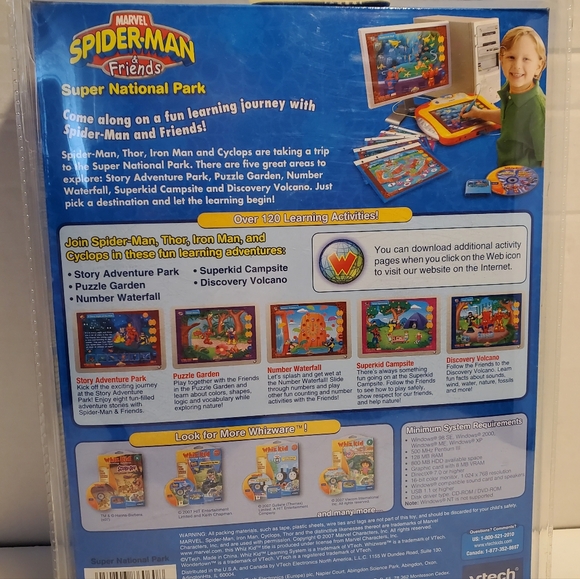 NEW V-Tech Whiz Kid Learning System Spiderman & Friends Pre K Whizware - Picture 4 of 10
